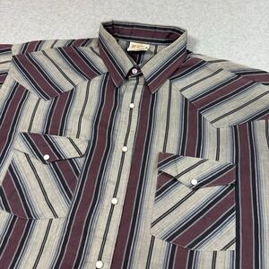 Western Frontier Pearl Snap Shirt Mens Extra Large Short Sleeve Featherweight